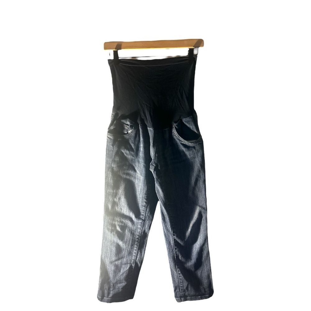 Sky Baby by Motherhood Maternity Capri Jeans Dark Wash Stretch‎ Size M